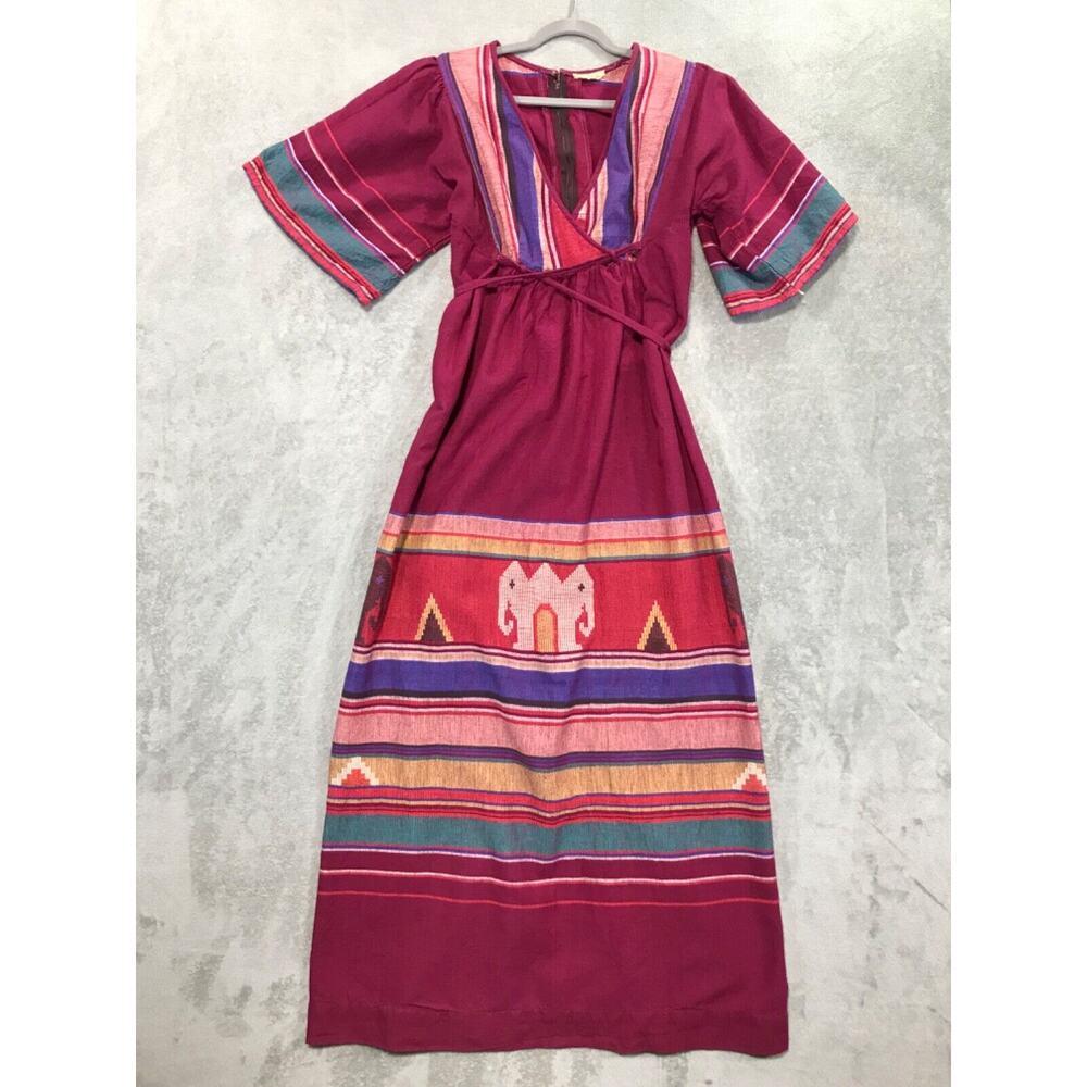 Ajanta Vintage Hand Woven Dress Made in India Boho Hippie Bohemian Festival